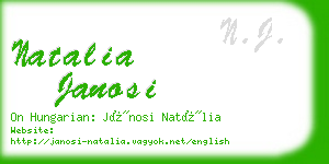 natalia janosi business card